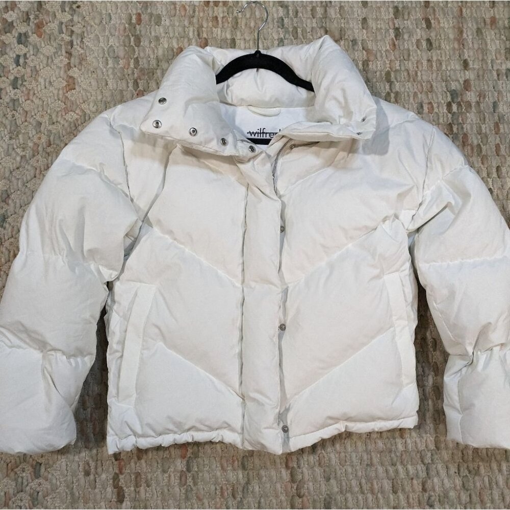 Aritzia Wilfred The Cloud Puff Puffer Short-Length Jacket in White Size XS-NWOT